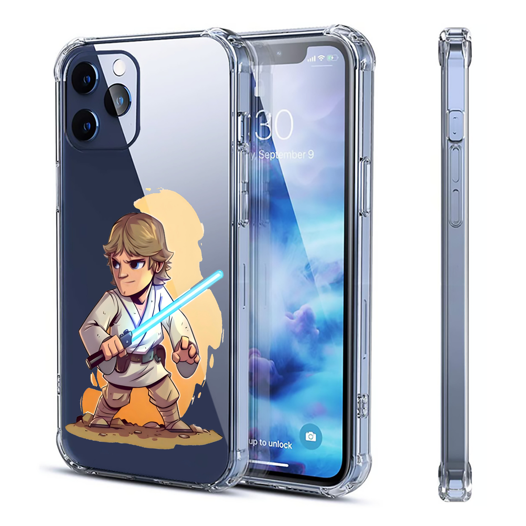 （画像用） スター・ウォーズ Star Wars 【iPhone 12シリーズ対応】透明スマホケース（クリアソフトケース）